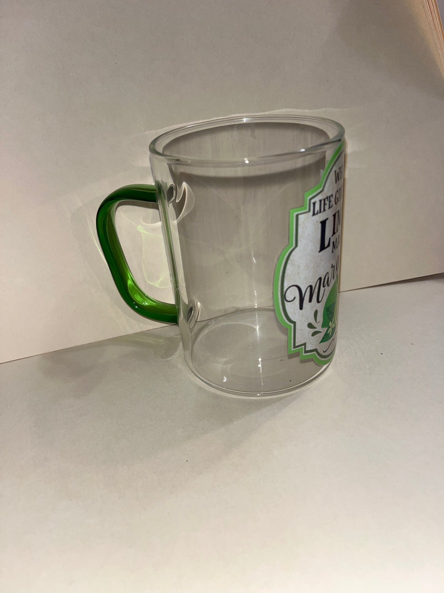 16oz Glass Mug with handle