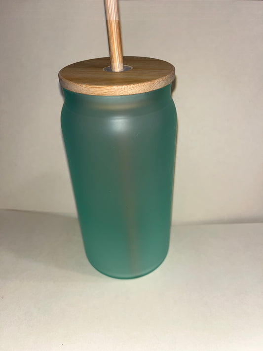 16oz Green Frosted